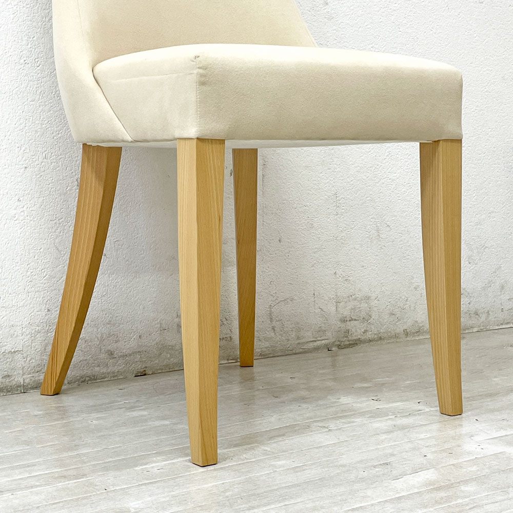 イデー IDEE アミチェア AMI CHAIR ダイニングチェア 1pソファ ラムース生地 アイボリー ●