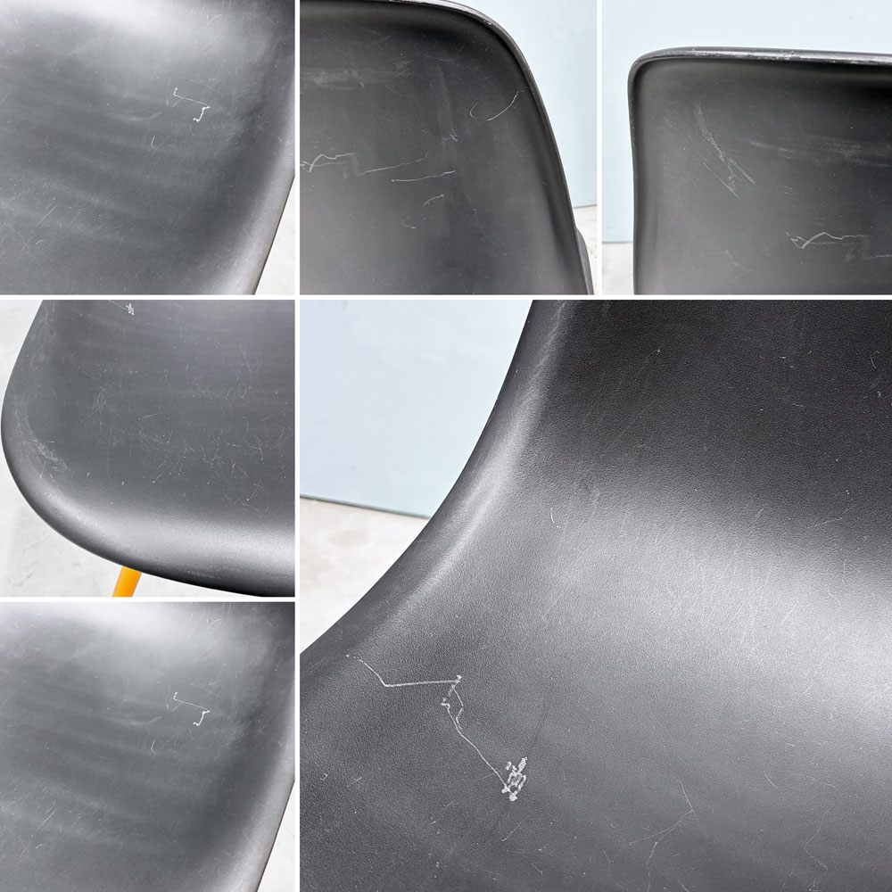 ヴィトラ Vitra サイドシェルチェア ブラック ドゥエルレッグ ポリプロピレン C&R イームズ ミッドセンチュリーモダン ◎