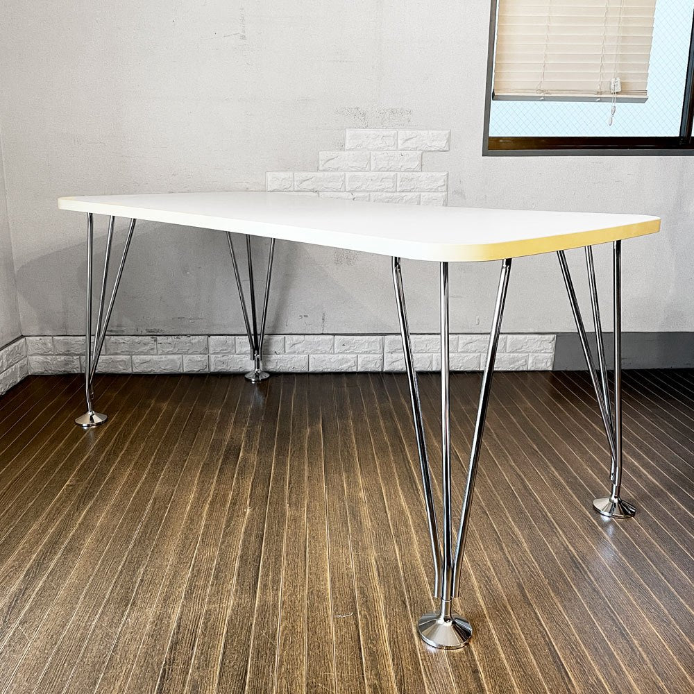 カルテル Kartell マックステーブル MAX TABLE ホワイト ミーティングテーブル W160cm 固定脚 フェルーチョ・ラヴィアーニ 定価￥197,500- ◎