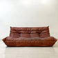 リーンロゼ ligne roset トーゴ TOGO 3Pソファ 3人掛けソファ 本革 ブラウン ミッシェル・デュカロワ Michel Ducaroy ●