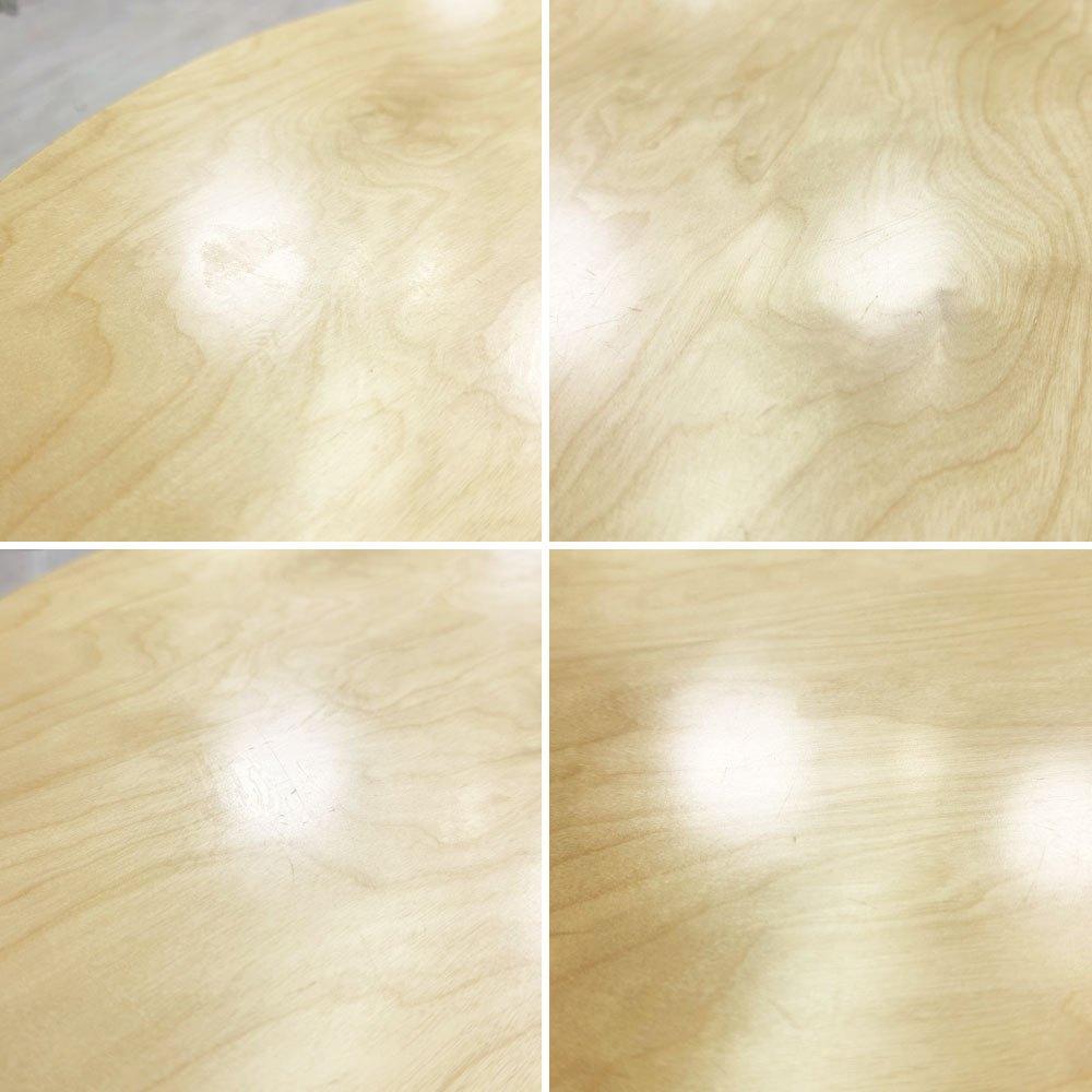アルテック artek テーブル TABLE 90B ダイニングテーブル バーチ材 ナチュラルラッカー天板 Φ75cm アルヴァ・アアルト フィンランド 北欧家具  ●