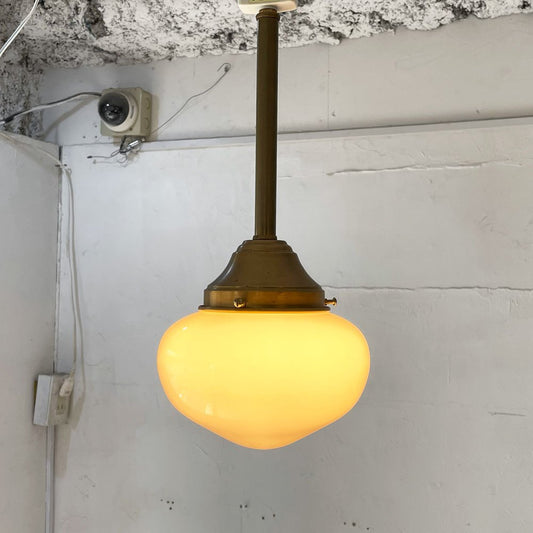 POINT NO.39 オリジナル OPL318  PENDANT LAMP ペンダントライト 引掛けシーリング 乳白ガラス 真鍮1灯 ★