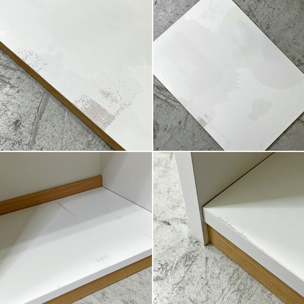 モモナチュラル MOMO Natural ホルム HOLM キッチンボード カップボード メラミン化粧板 ホワイト オーク材 ナチュラルモダン ●
