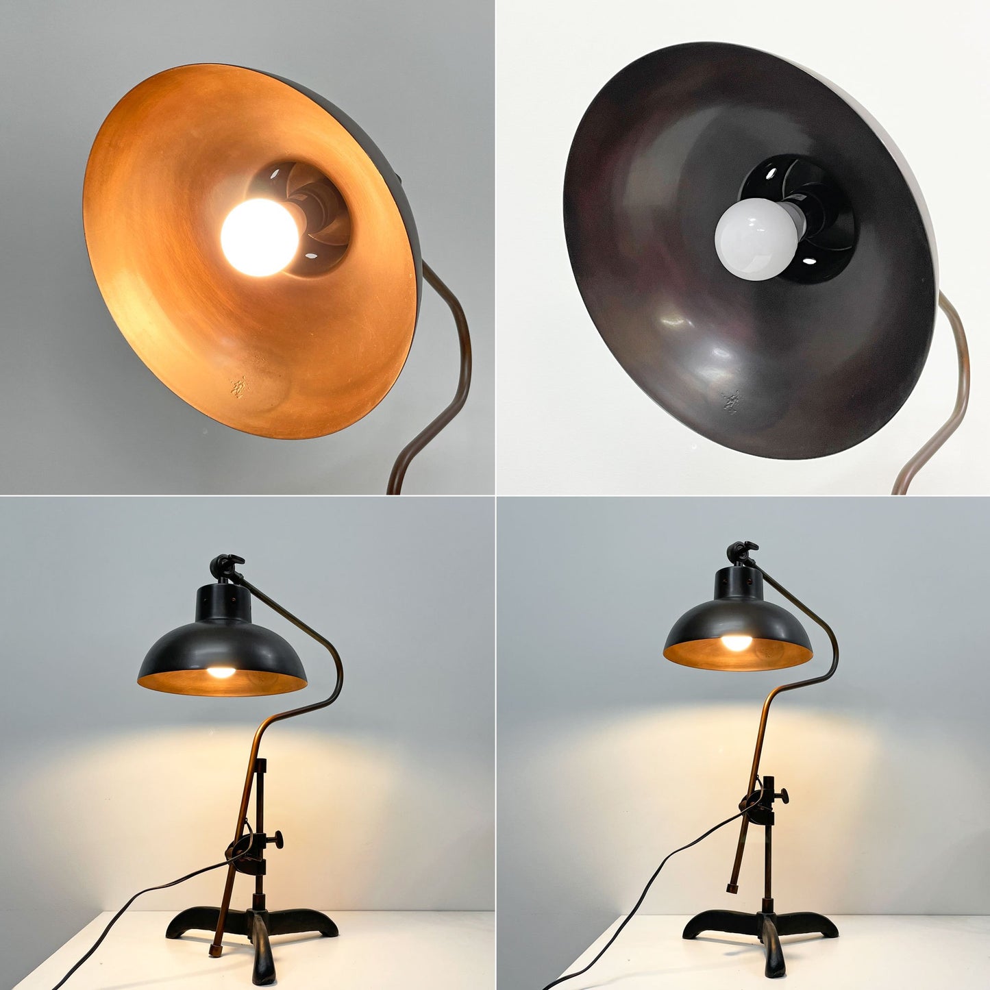 デカール DECAL テーブルランプ スタンドライト テーブルランプ スチール ブラス アンティーク ダークブロンズ仕上げ インダストリアルデザイン ●