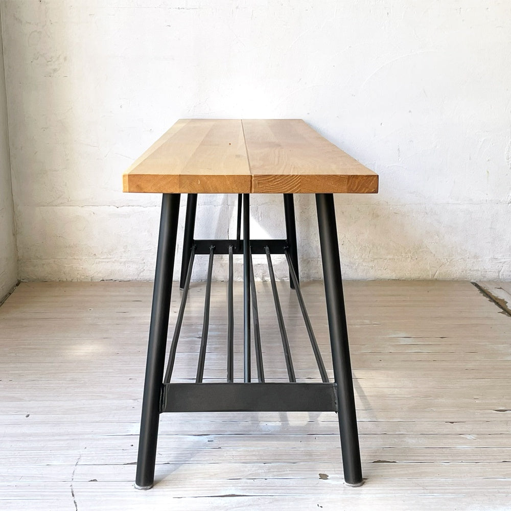 クラッシュゲート CRASH GATE ノットアンティークス knot antiques ルーイ LOEI ダイニングベンチ W120cm オーク無垢材 インダストリアル 廃盤 関家具 ★