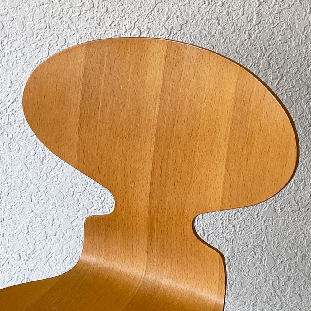 フリッツハンセン Fritz Hansen アントチェア 4本脚 ナチュラルビーチ ラッカー アルネ・ヤコブセン 北欧家具 B ◇