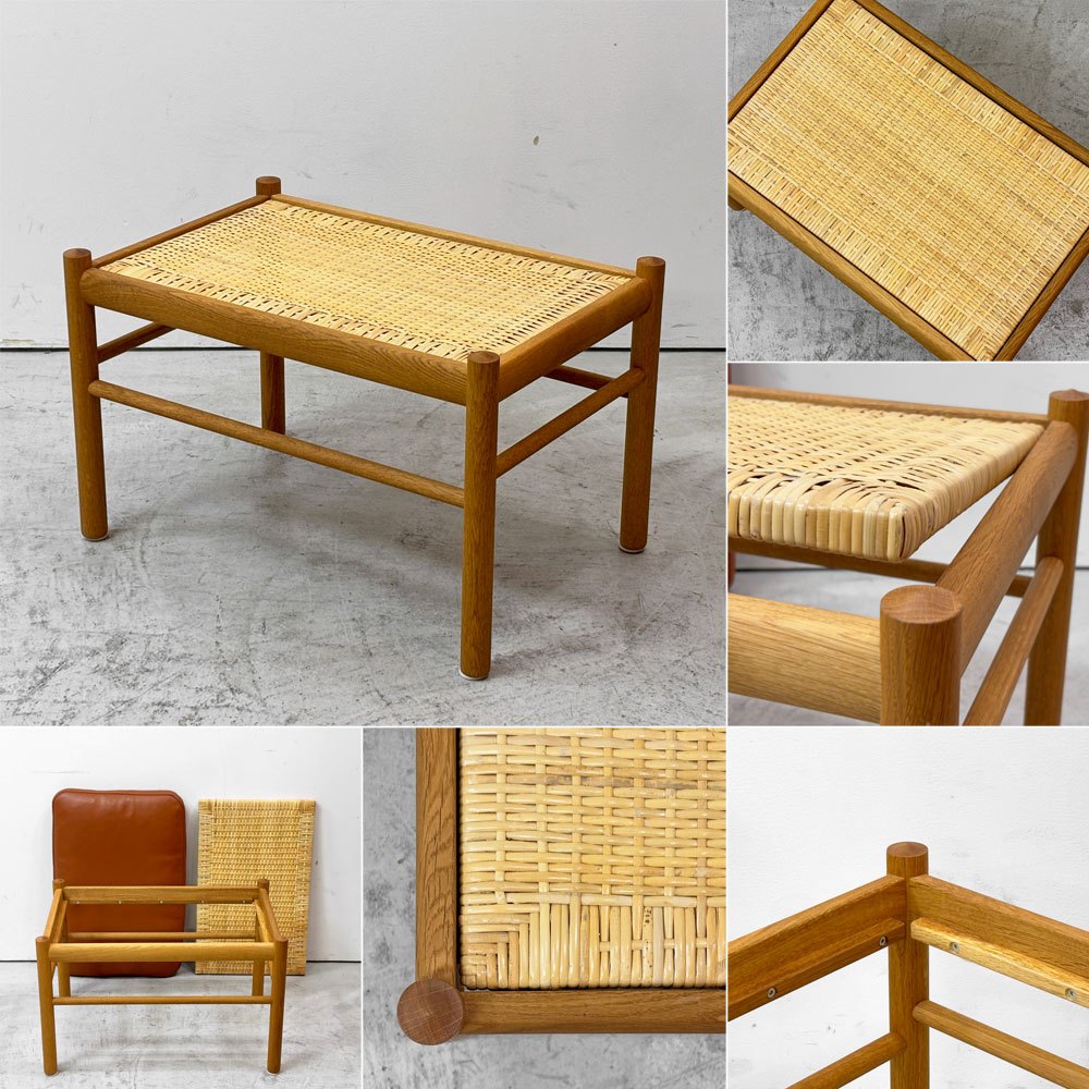 カールハンセン＆サン Carl Hansen & Son コロニアルフットスツール OW149F オーク材オイル仕上げ THOR307 ライトブラウンレザー オーレ・ヴァンシャー ●
