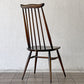 アーコール Ercol ゴールドスミス ダイニングチェア コロニアル ハイバック エルム材 ダークブラウン ブルーラベル UKビンテージ 英国 ◇