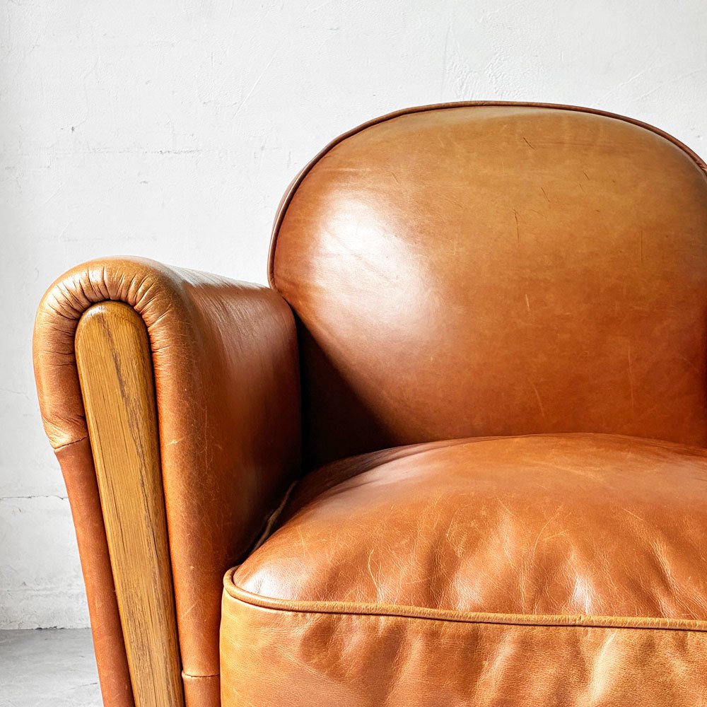 アクメファニチャー ACME Furniture オーククラブチェア OAKS CLUB CHAIR ラウンジチェア 1Pソファ スムースレザー 本革 オーク材 参考定価￥165,000- ★
