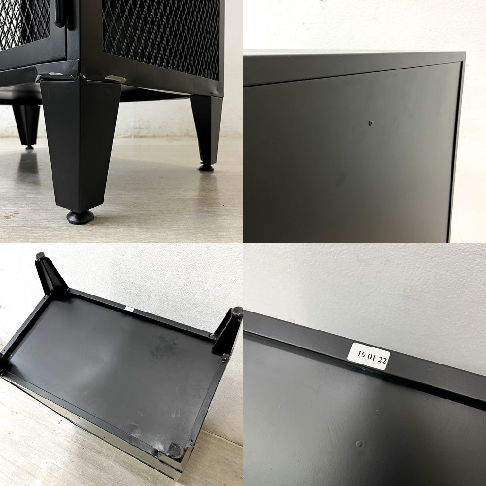 ジャーナルスタンダードファニチャー journal standard Furniture j.s.F メッシュロッカー 2列2段 ブラック キャビネット インダストリアルデザイン ●