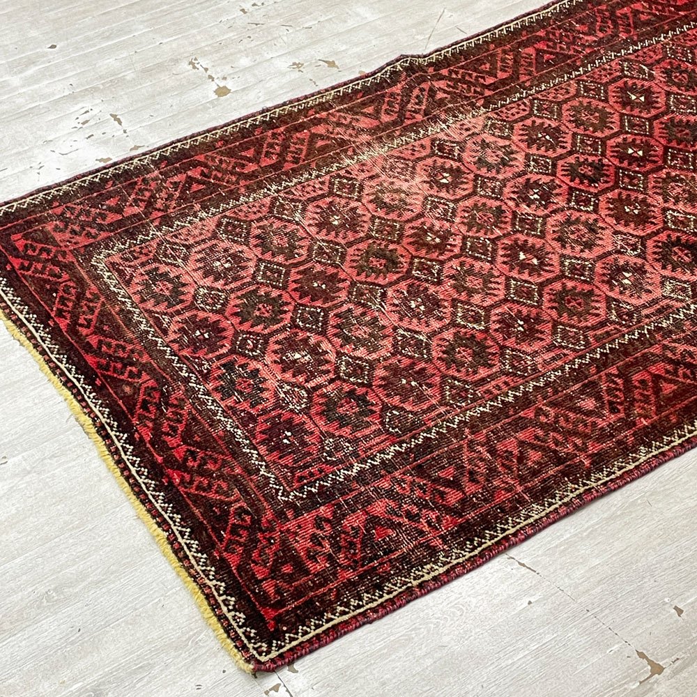 ビンテージ Vintage トライバルラグ ビンテージラグ 160×100cm レッド イラン トルクメニスタン ●