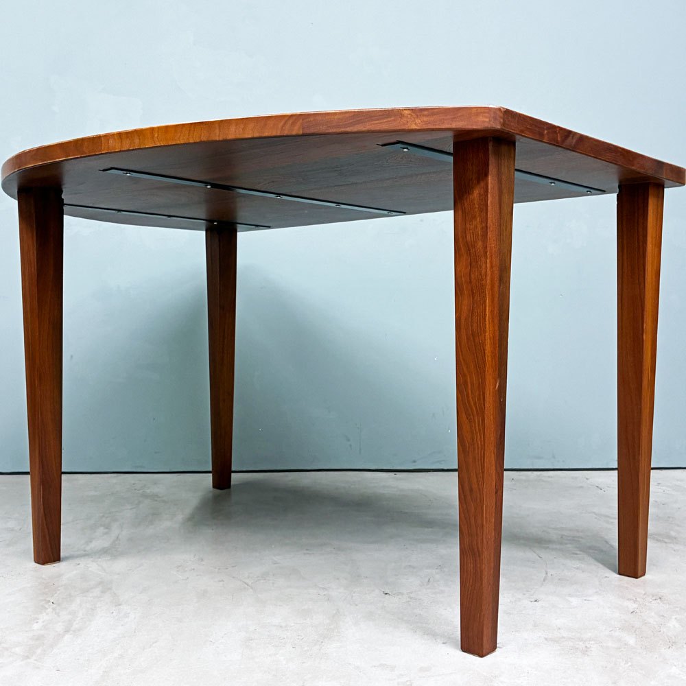 フジシ FUJISHI エーステージ Astage 変形ダイニングテーブル R天板 ウォールナット無垢材 iMAオリジナル W125cm ◎