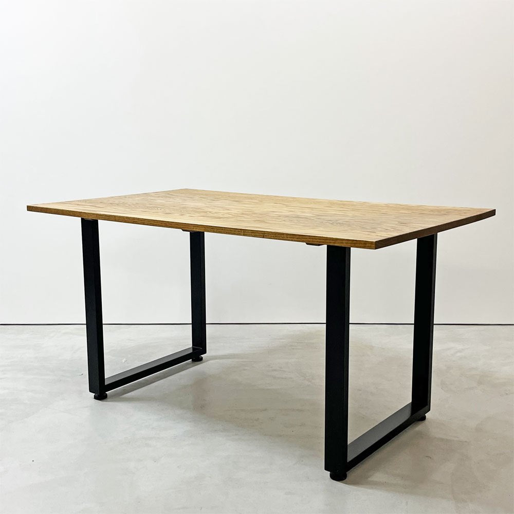 モモナチュラル MOMO Natural ダイニングテーブル RUSTIC TOP + STEEL LECT LEG オーク材 W140cm ナチュラルモダン ●