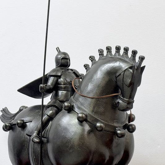 カレ KARE ナイトブラック オブジェ 置物 合成樹脂 スチール 乗馬騎士 ドイツ ●