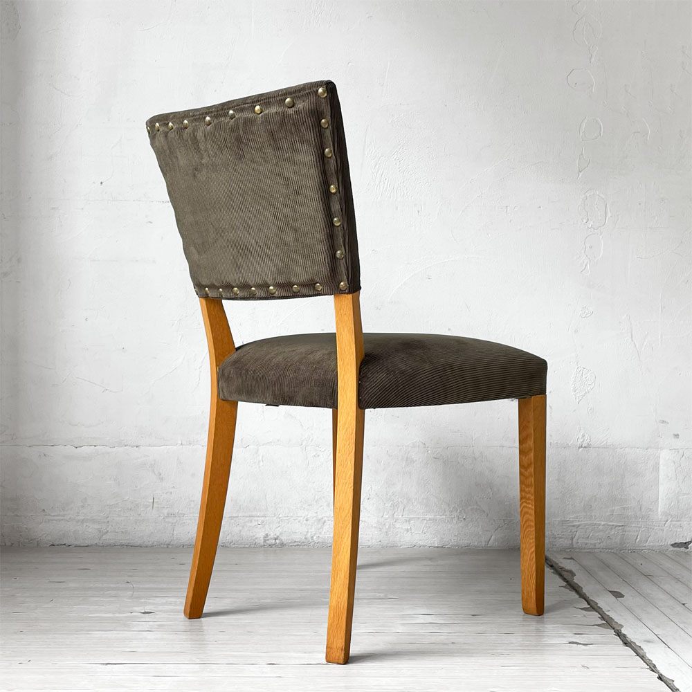 トラックファニチャー TRUCK FURNITURE エスアールチェア SR CHAIR ダイニングチェア ナラ無垢材 グリーン コーデュロイ 定価¥90,310 - ★