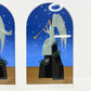 北見隆 シルクスクリーン 夜の調べ SERENADE 71.5×46.5cm 51/130 額装品 ●