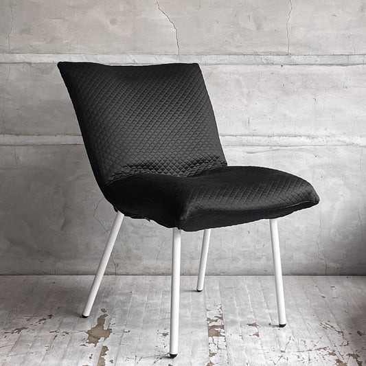リーンロゼ ligneroset ロゼカラン ROSET Calin steel leg ダイニングチェア  ブラック×ホワイト キルティング スチールレッグ パスカル ムールグ フランス B ♪