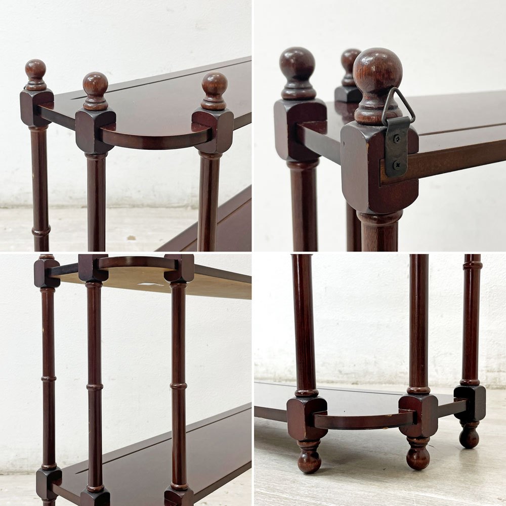 ボンベイカンパニー The Bombay Company ハンギングシェルフ ウォールシェルフ 飾り棚 棚板3段 w78cm アンティークスタイル アメリカ ●