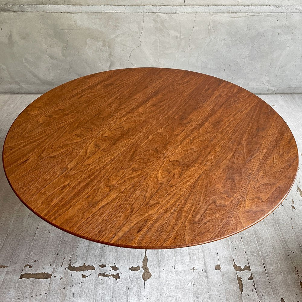 ノル Knoll ビンテージ チューリップ  ラウンド センターテーブル ローテーブル コーヒーテーブル ウォールナット材 エーロ・サーリネン Eero Saarinen ノール ミッドセンチュリー 希少 ♪