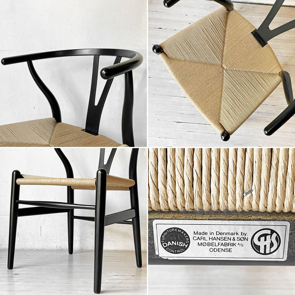 カール ハンセン＆サン Carl Hansen & son CH24 Yチェア ハンス・J・ウェグナー ビーチ材 ブラックラッカー ペーパーコード 日本仕様 参考定価104,500円 ★