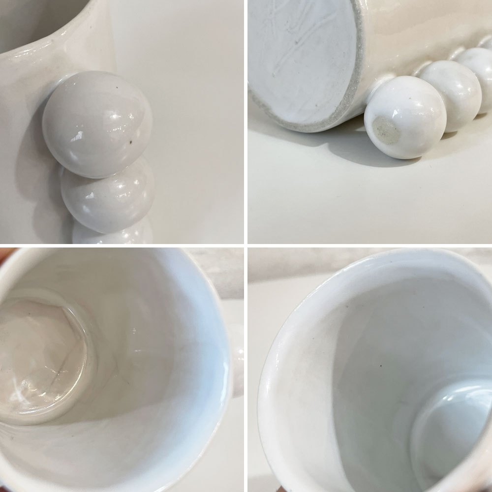 クヴァジエ 彩 Aya Courvoisier PERLEシリーズ パールマグ4 PERLE MUG 4 マグカップ フラワーベース 陶器 現代作家 ◎