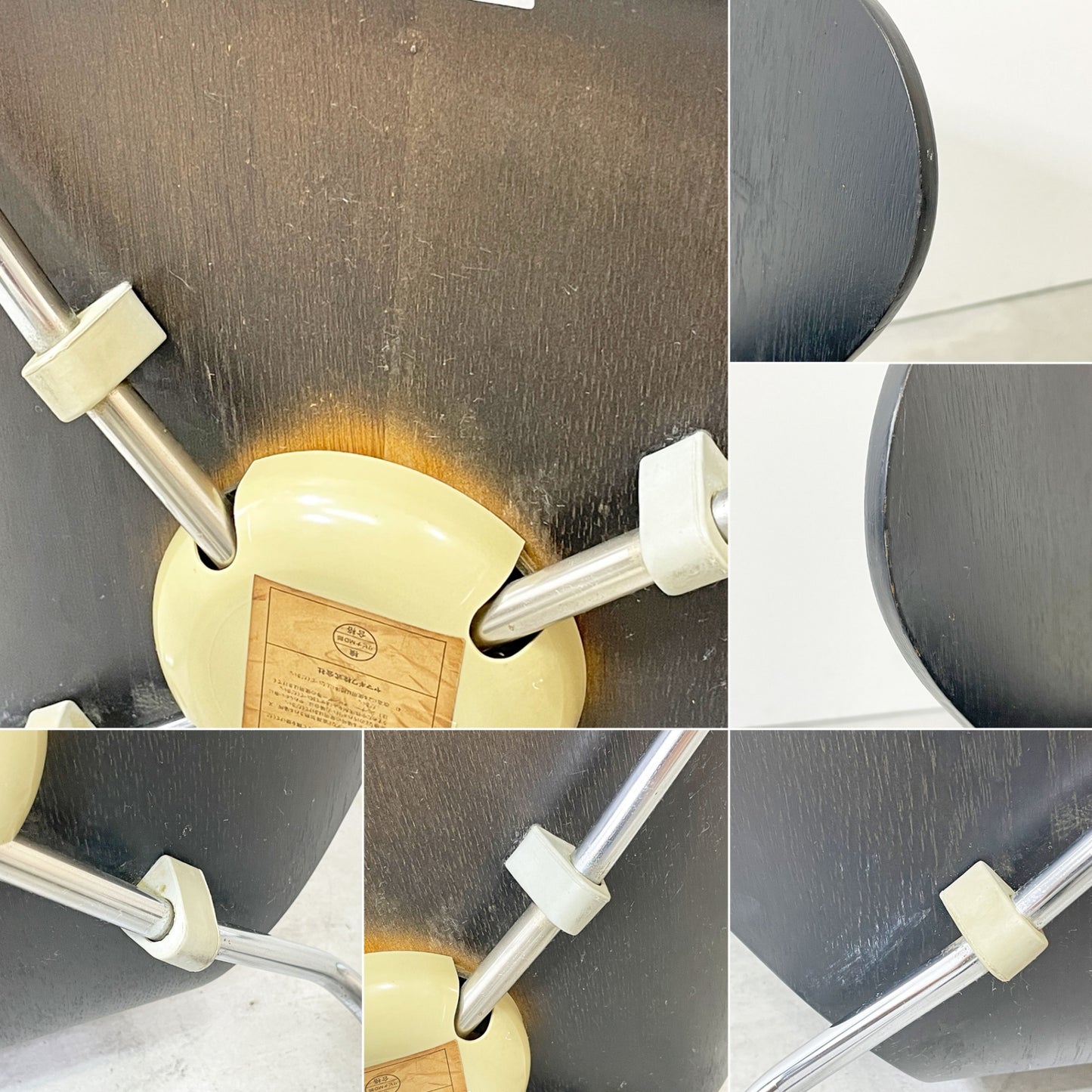 フリッツハンセン Fritz Hansen 3107 セブンチェア カラードアッシュ ブラック 80's ビンテージ vintage アルネ・ヤコブセン デンマーク ●