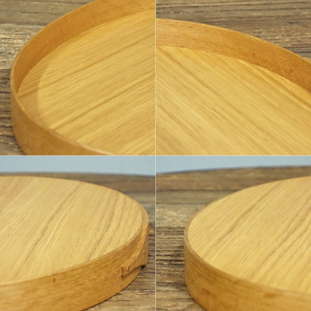 フナハシトモハル 楕円盆 オーク材 30x23cm オーバルトレイ 現代作家 ◎