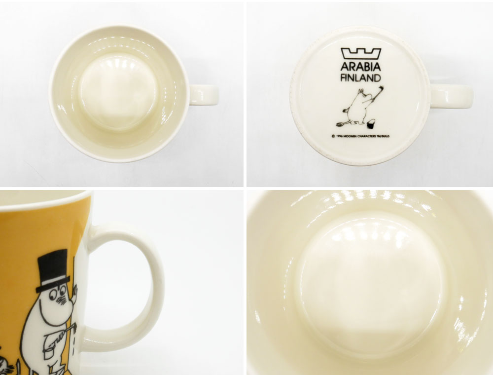 アラビア ARABIA ムーミンマグ オフィス 1996-2002 イエロー 廃番 フィンランド 北欧食器 ●