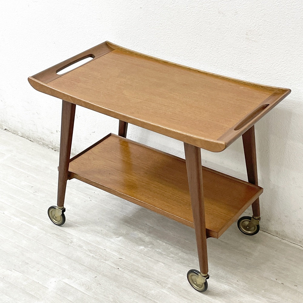 オパールメーベル Opal Möbel ドイツビンテージ German Vintage チーク材 キッチンワゴン カート W74cm 北欧スタイル ●
