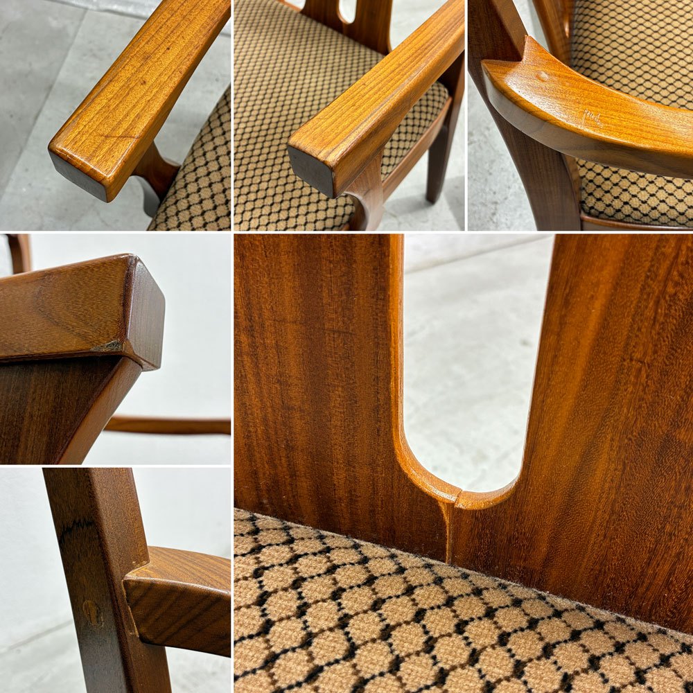 ネイサンファニチャー NATHAN Furniture チーク無垢材 アームチェア ダイニングチェア ハイバック 英国家具 UKビンテージ 〓