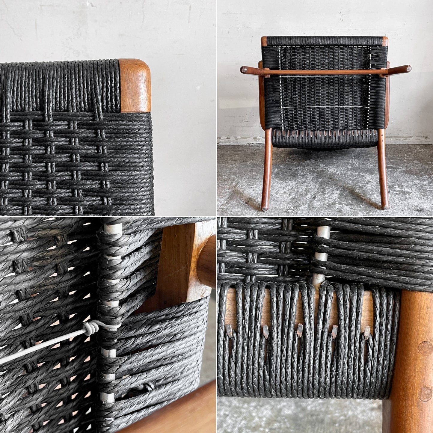 カールハンセン＆サン Carl Hansen & Son CH25 イージーチェア ラウンジチェア ウォールナット材 ブラックペーパーコード ハンス・J・ウェグナー デンマーク 北欧家具 ■