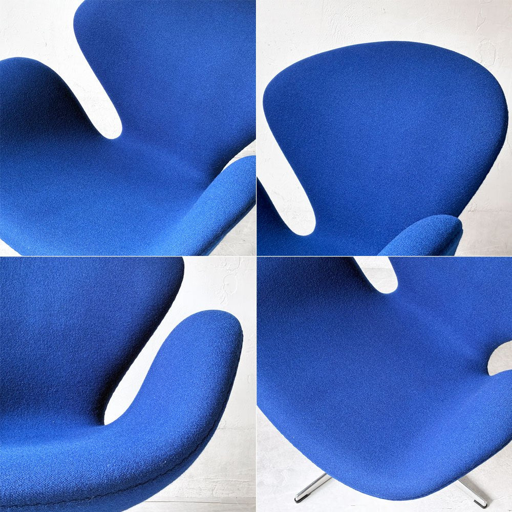 フリッツハンセン Fritz Hansen スワンチェア SWAN ラウンジチェア イージーチェア ブルー ファブリック アルネ・ヤコブセン ミッドセンチュリー 北欧家具 ★