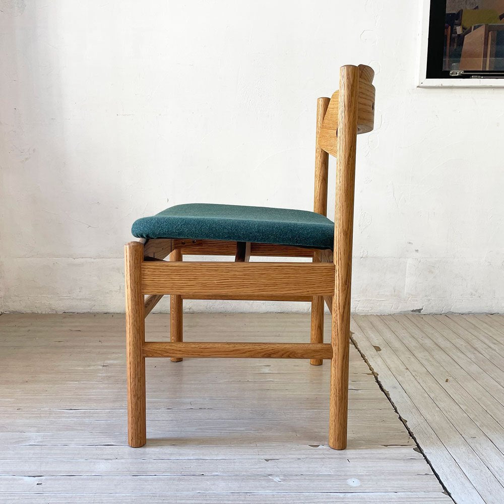 モモナチュラル MOMO Natural READY-MADE アントバックチェア ANT BACK CHAIR OAW MEDIUM teal green オーク材 ダイニングチェア 定価￥25,000- A★