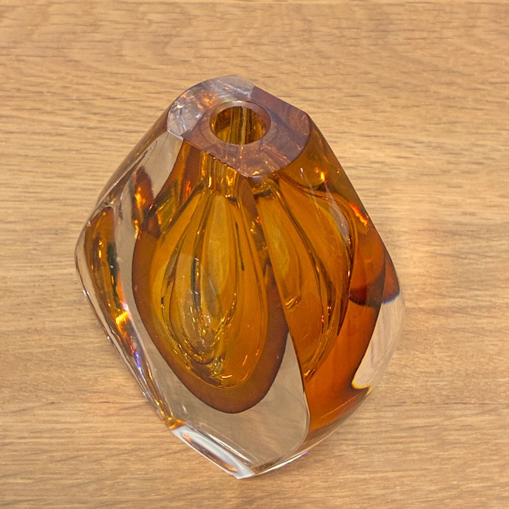 コスタ kosta ヴェンタナ ventana ガラス フラワーベース ミッドセンチュリー オレンジ 一輪挿し 1950-60's ビンテージ スウェーデン ◎