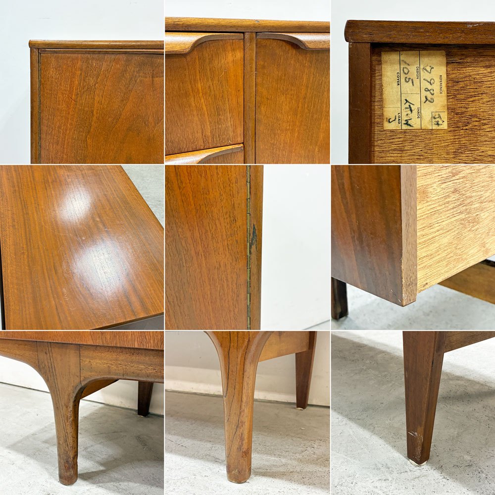 サトクリフ オブ トッドモーデン Sutcliffe of Todmorden チーク材 サイドボード 3ドロワー UKビンテージ 英国家具 ミッドセンチュリー ●