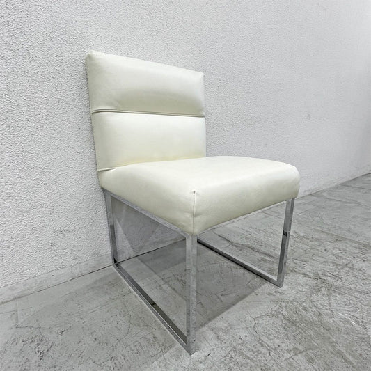 フェンディ・カーサ FENDI CASA エー・ビー・デュアメル AB Duhamel ダイニングチェア 本牛革 オフホワイト 参考価格 約45万～65万の品 C 〓