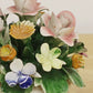 カポディモンテ CAPODIMONTE 陶花 フラワー オブジェ H11.3cm イタリア B ◎