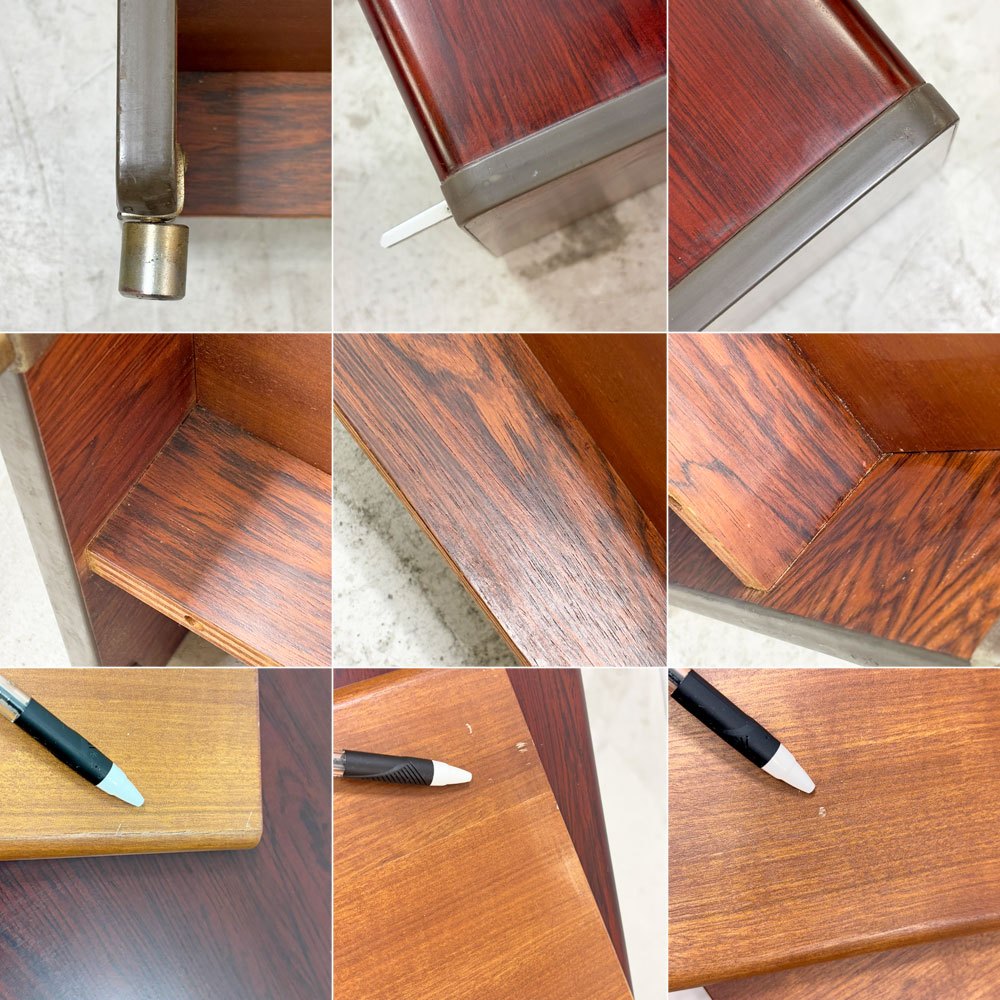 ジャパンビンテージ Japan Vintage サイドボード キャビネット ローズウッド チーク スチール W180cm オフィス 和モダン 店舗什器●