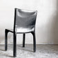 カッシーナ Cassina キャブチェア 412 CAB CHAIR アームレス 本革 ブラック マリオ・ベリーニ MoMA イタリアンモダン ■