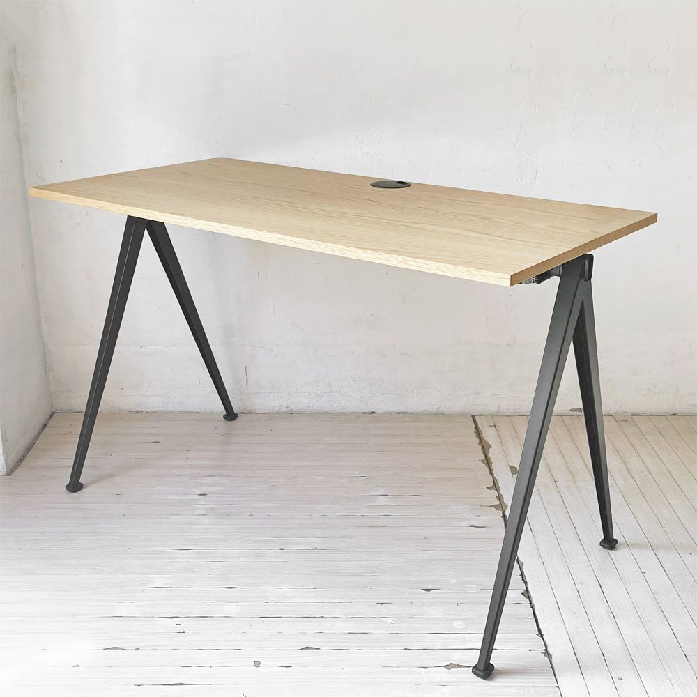 ヘイ HAY ピラミッドデスク PYRAMID DESK オーク材×スチール脚 コンパスレッグ W120cm ナチュラルモダン 定価￥55,000- ★