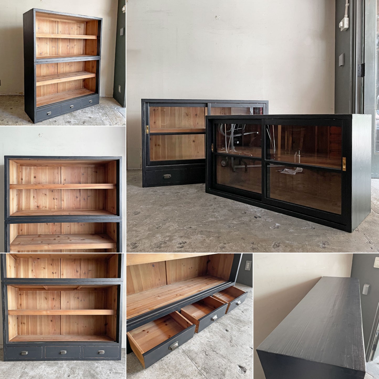 クラッシュゲート CRASH GATE ノットアンティークス knot antiques クロキⅡ キャビネット スギ古材 上下入替可 w120cm ■