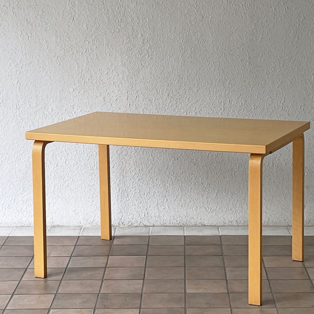 アルテック artek ダイニングテーブル 81B ナチュラルラッカー W120×D75cm アルヴァ・アアルト 北欧家具 フィンランド ◇