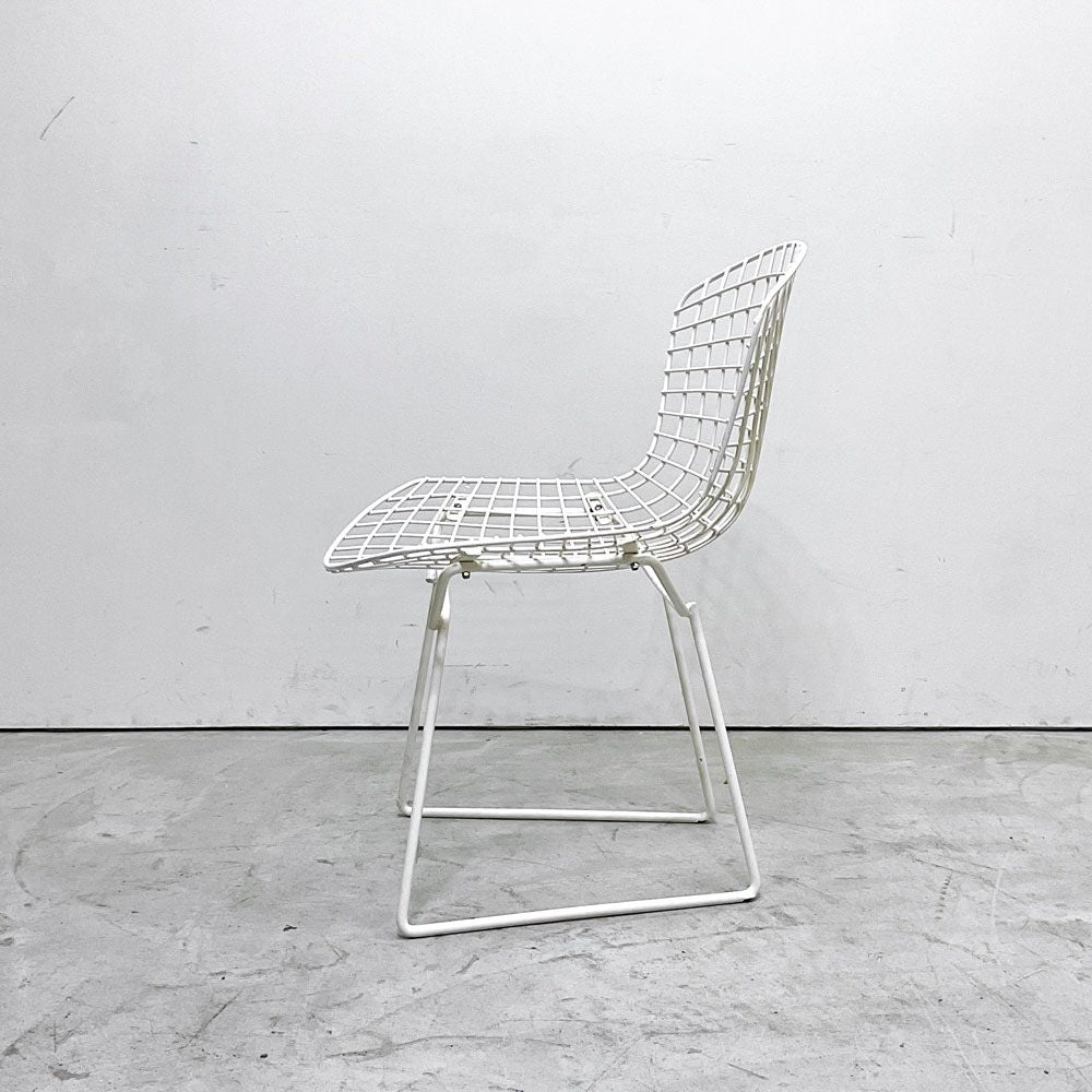 ノル Knoll 420 サイドチェア ワイヤーチェア ホワイト ハリー・ベルトイア Harry Bertoia ミッドセンチュリー ビンテージ 名作椅子 ●