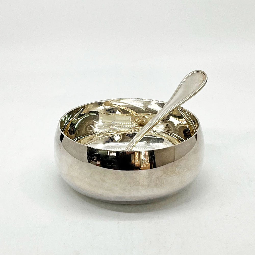 クリストフル CHRISTOFLE アルビ ALBI シュガーレードル＆ボウル セット カトラリー 銀メッキ 銀食器 王室御用達 フランス 箱付 ●