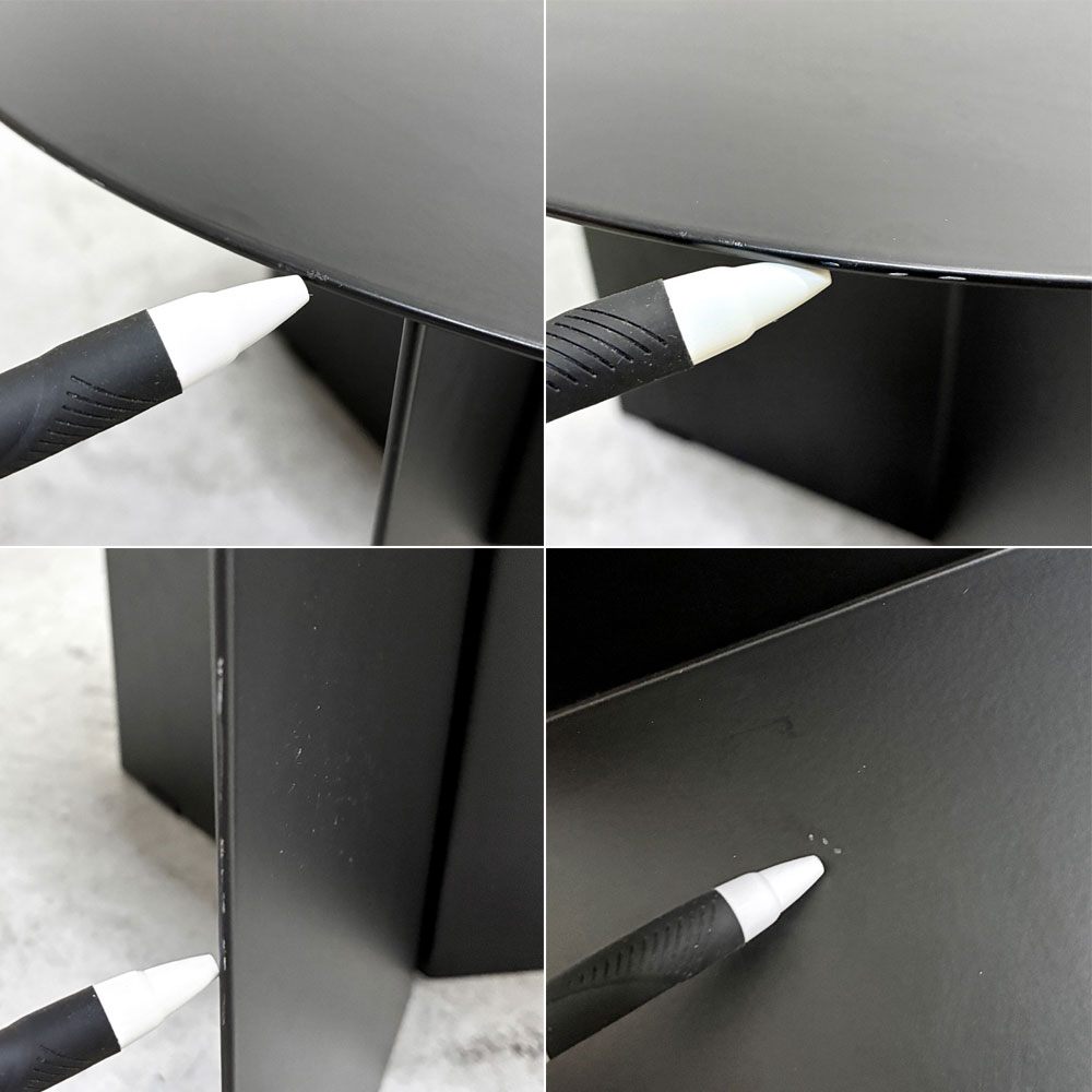 ヘイ HAY スリットテーブル SLIT TABLE XL サイドテーブル ローテーブル ラウンド Φ45cm スチール ブラック 北欧 デンマーク モダン A ●