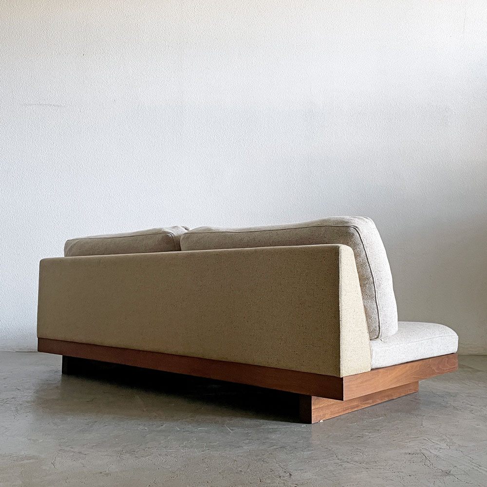 マスターウォール MASTERWAL デニッシュソファ DANISH SOFA 3シーター W180cm ミックスファブリック アイボリー系 ウォールナット無垢材 〓