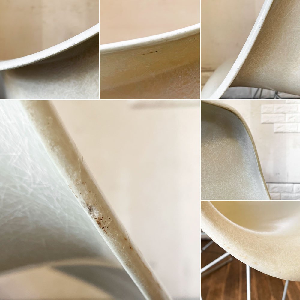 モダニカ MODERNICA ファイバーグラス アームシェルチェア FRP製 ナチュラル キャッツクレイドルベース C&R イームズ ミッドセンチュリー 定価￥143,000- ◎