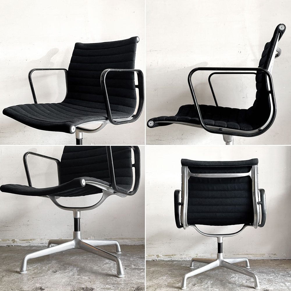 ハーマンミラー Herman Miller イームズアルミナムグループ マネジメントチェア デスクチェア アルミバフベース ファブリック 固定脚 4本脚 C&Rイームズ  ■