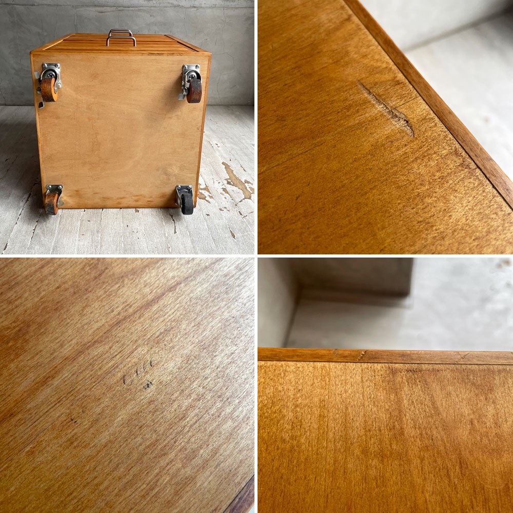 イクスス ikususu FURNITURE デスクワゴン IXDRW-03 アルダー材 オイルフィニッシュ キャスター付き 抽斗3杯  定価￥84,700- ♪