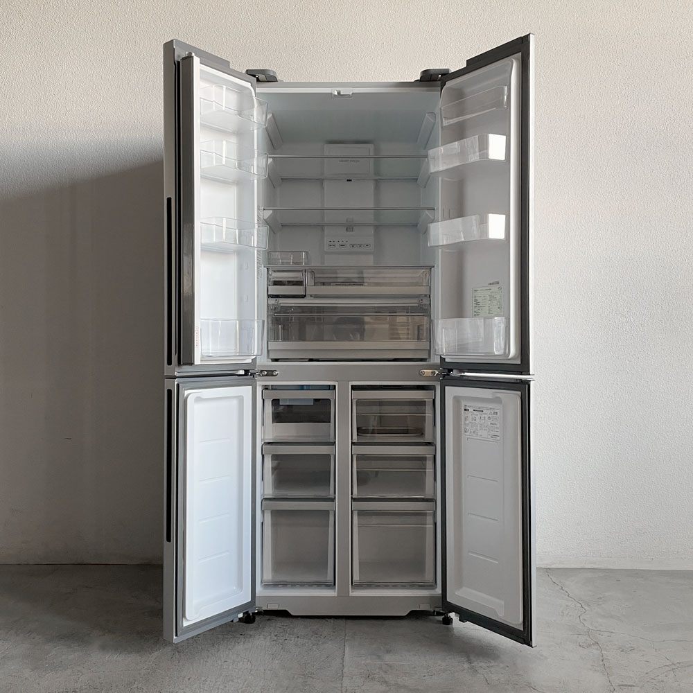 アクア AQUA フレンチドアタイプ 420L 冷凍冷蔵庫 AQR-TZ42K 2021年製 深澤直人 グッドデザイン ボトムフリーザー 参考286,000円の品 〓